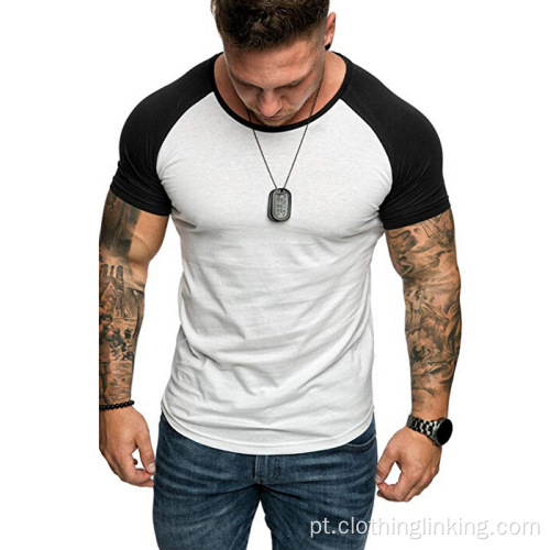 T-shirt muscular de manga curta summber para homem